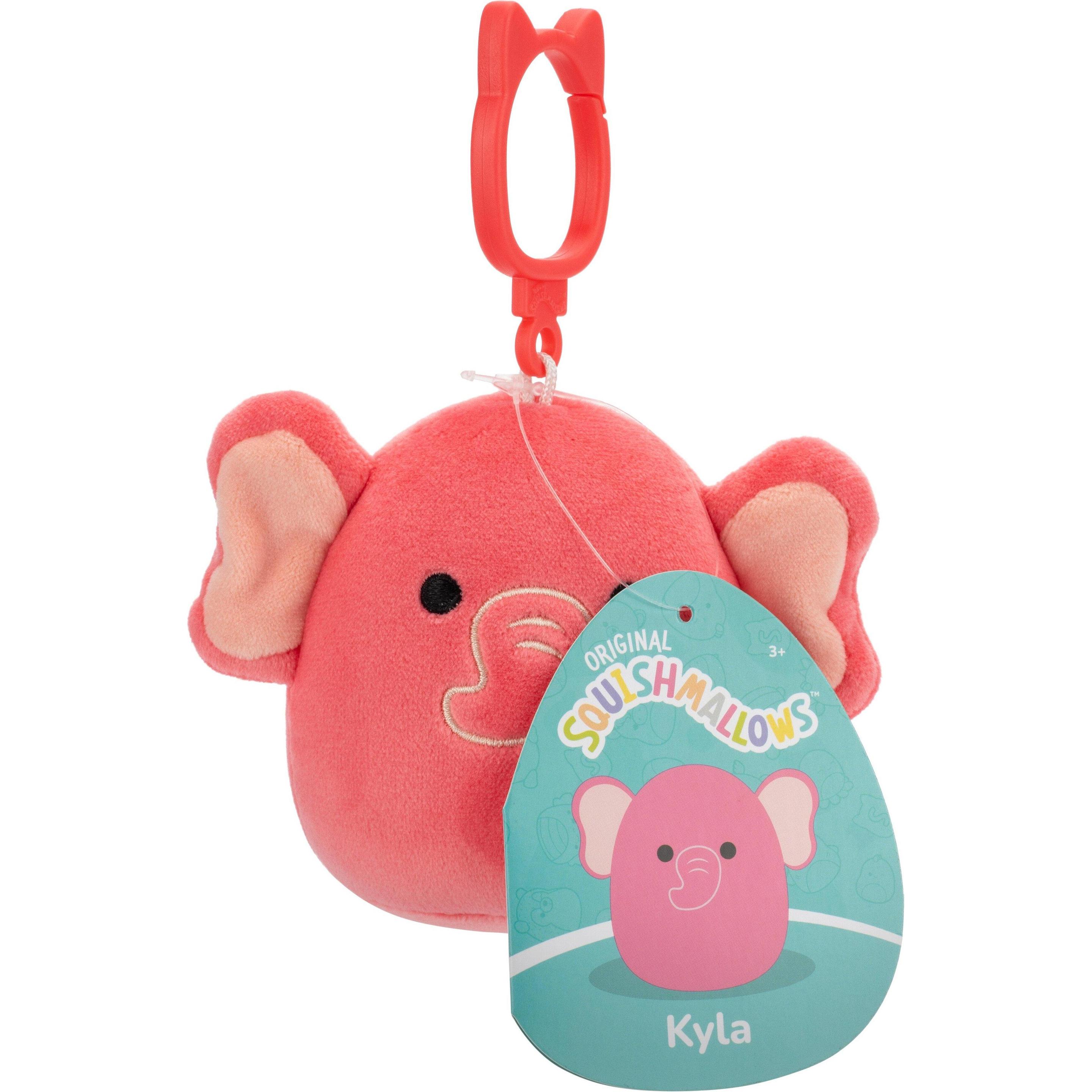 Thumbnail - Squishmallows - 9 cm P22 Clip On - Kyla Pink Elephant