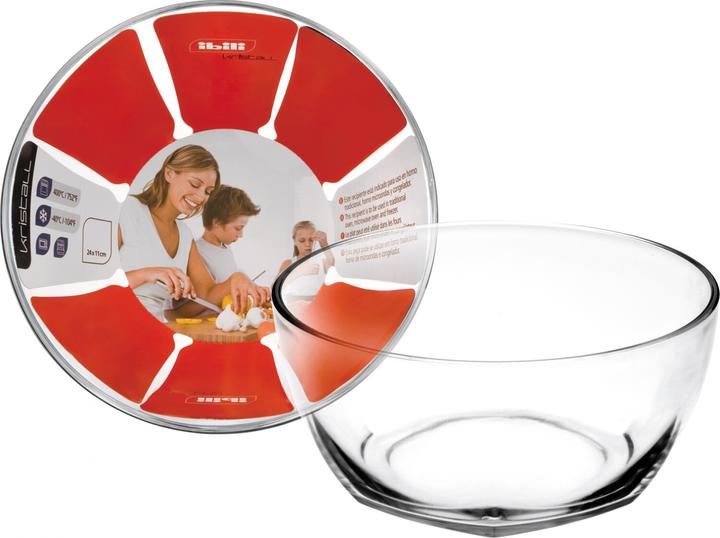 Actual product image Ibili Schüssel aus Glas Kristall 19 cm Für Desserts, Obst oder Dekorationen geeignet (2 x)