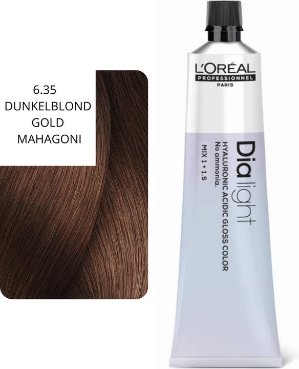 Image du produit L'Oréal Professionnel L'Oral Professionnel Dialight 635 Dark Blonde Gold Mahogany 60ml (635 blond foncé or acajou)