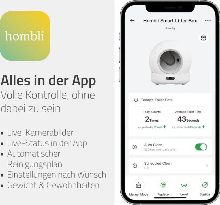 Produktbild Hombli Selbstreinigende Katzentoilette (Selbstreinigendes Katzenklo)