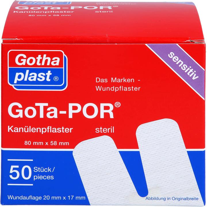 Produktbild Gothaplast GoTa-POR Kanülenpflaster steril 80mmx58mm, 50 St PFL (50x)