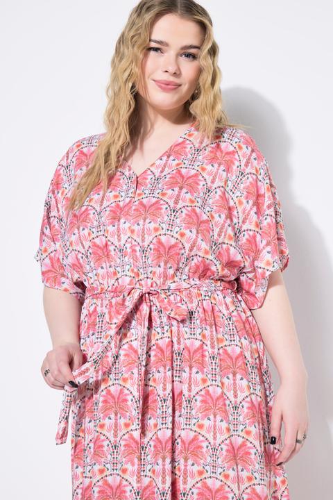 Produktbild Studio Untold Kaftankleid, A-Line, Midilänge, Bindegürtel (50, 52)