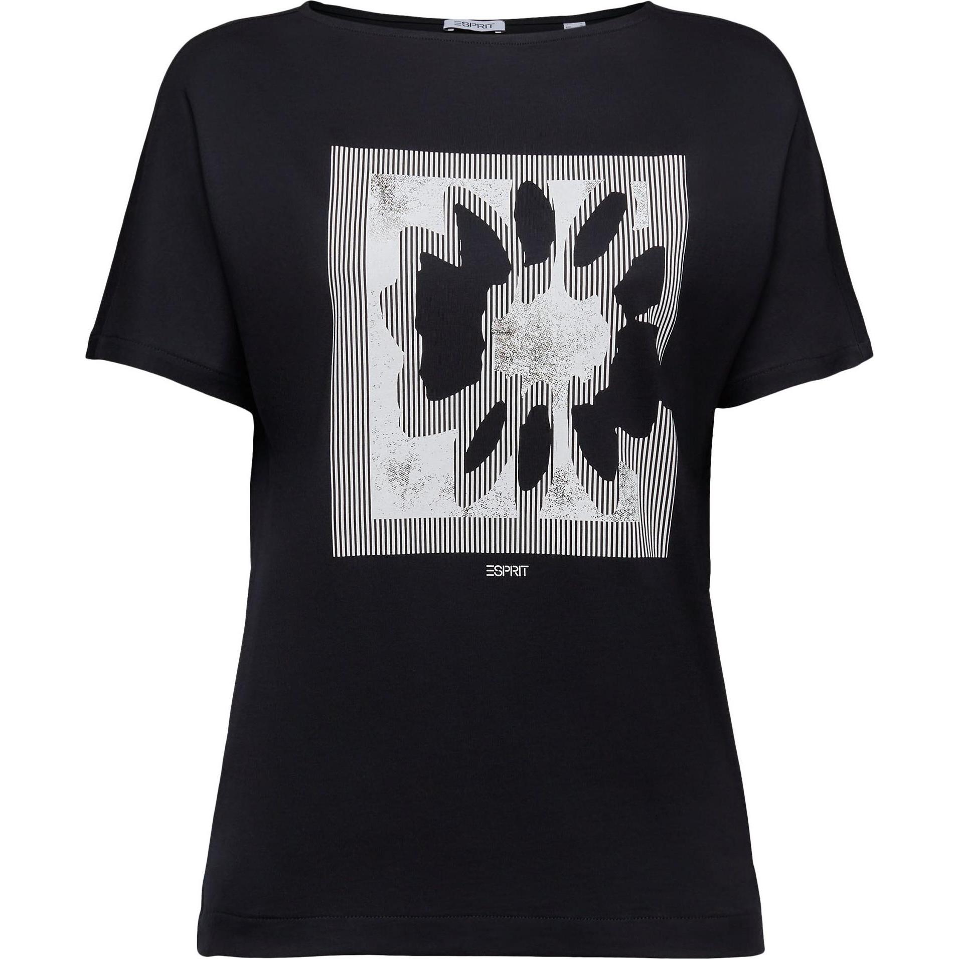 Esprit, Damen, Shirt, t-shirt, Schwarz, (XS)
