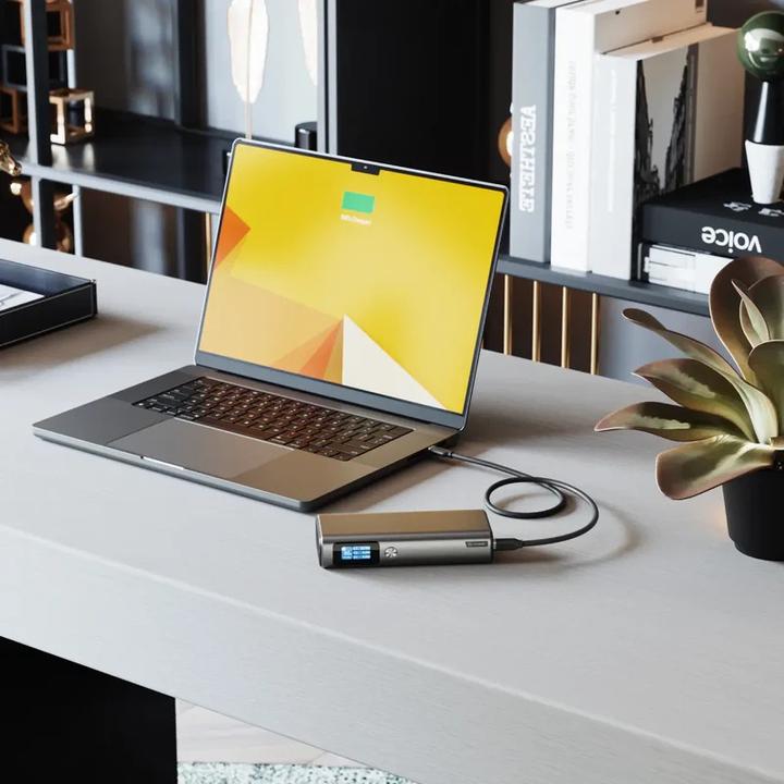 Actual product image Alogic Ruck 20000mAh Power Bank with 130W USB Charging, 20000 mAh, Black, Silver (20000 mAh, 130 W, 74 Wh)