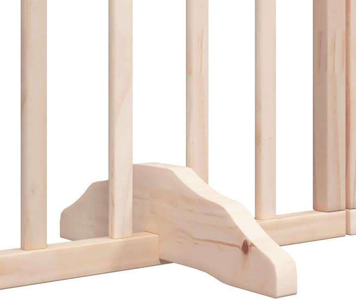 Produktbild VidaXL Hundetor mit Tür Faltbar Hundegitter Schutzgitter 6-tlg. Pappelholz (6 cm)