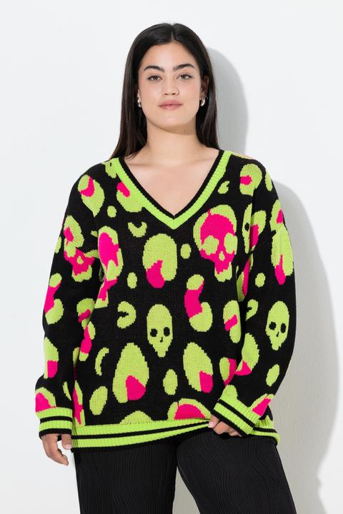 Produktbild Angel of Style Pullover, Boxy Fit, Totenkopf-Muster (42)