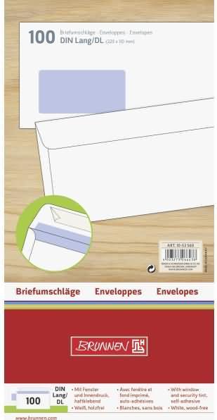 Produktbild Brunnen Briefumschlag DL (110 x 220 mm, 100x)