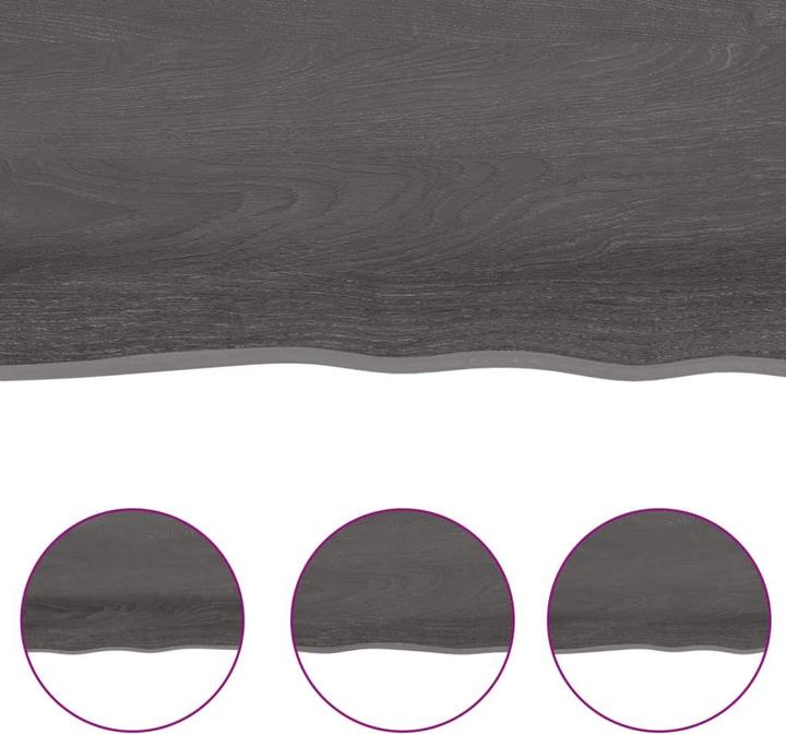 Image du produit VidaXL Tischplatte 80x60x6 cm Massivholz Eiche Behandelt (80 x 60 x 6 cm)