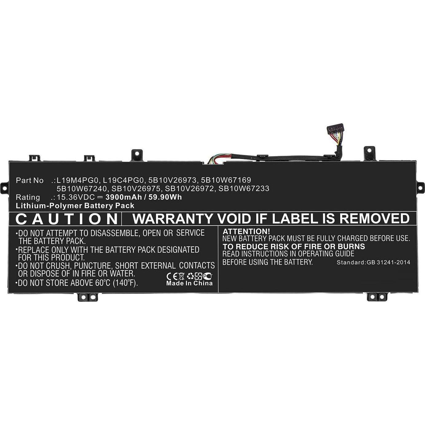 CoreParts Laptop Battery for Lenovo (3900 mAh), Notebook Akku, Schwarz