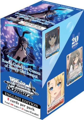 Actual product image Weiss Schwarz Rascal Does Not Dream of Bunny Girl Senpai (English, Booster Pack)