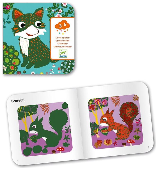Actual product image Djeco Scratch pictures forest animals