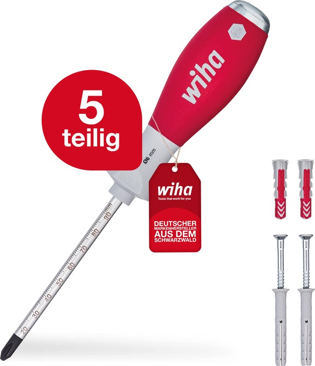 Image du produit Wiha Jeu de poinçons pour goujons (Recouvrement cruciforme Phillipps (PH))