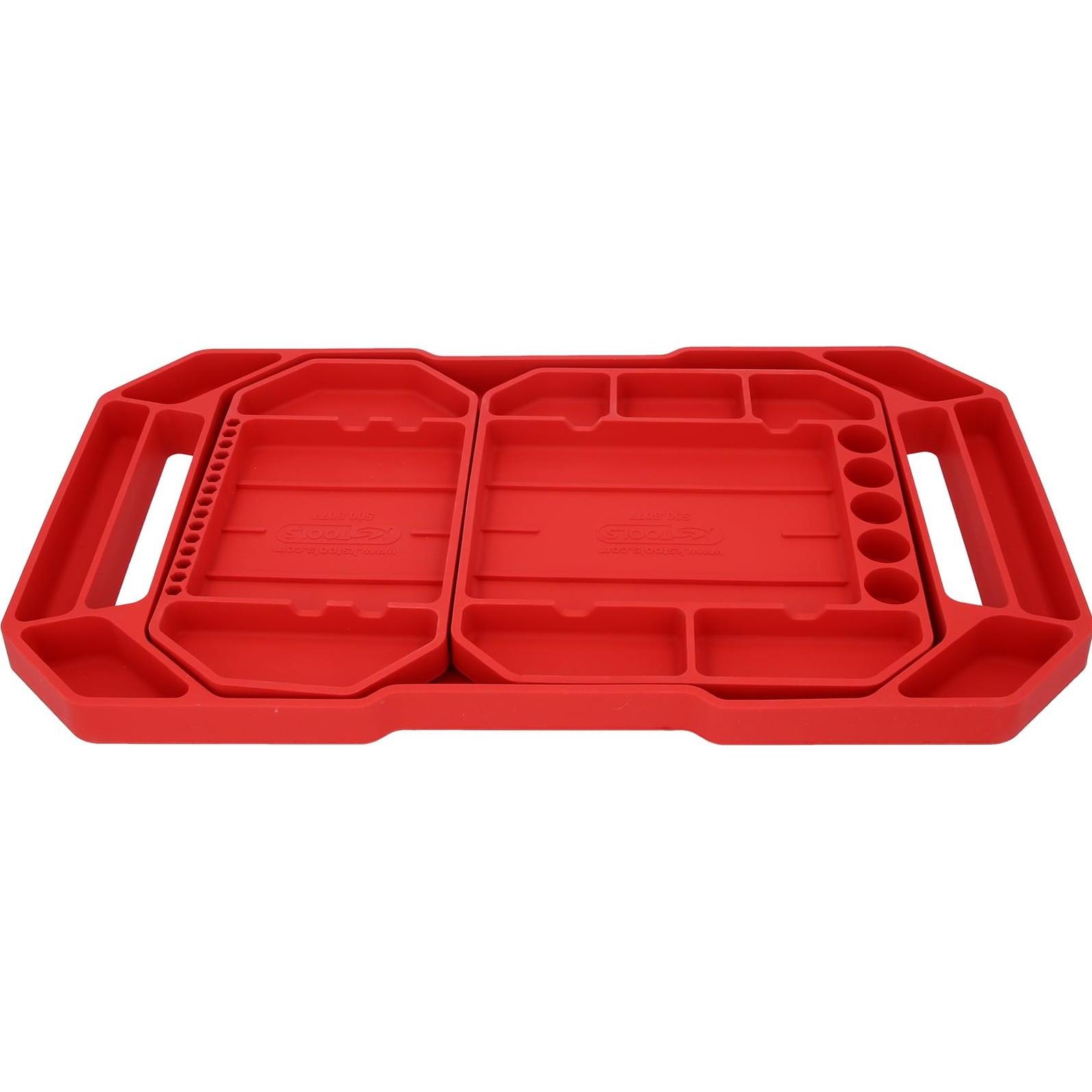 KS Tools, Utensili autofficina, Set di vassoi in silicone per utensili, 3 pezzi