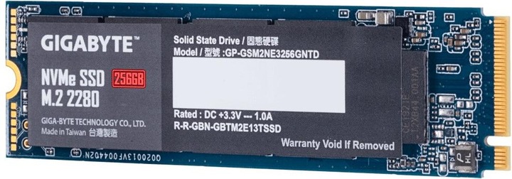 Actual product image Gigabyte GP-GSM2NE3256GNTD (256 GB, M.2 2280)