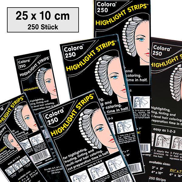 Produktbild Comair Colora Highlight Strips Strähnenpapier 250 Blatt mittel
