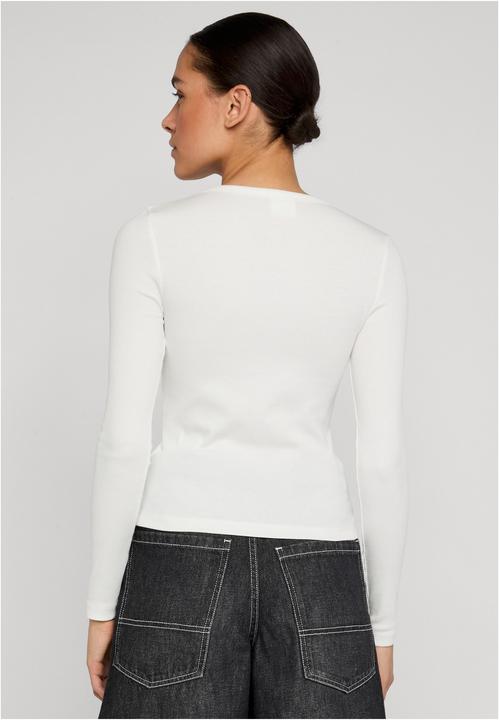 Produktbild Urban Classics Ladies Basic Rib Longsleeve 2-Pack black+offwhite M (M)