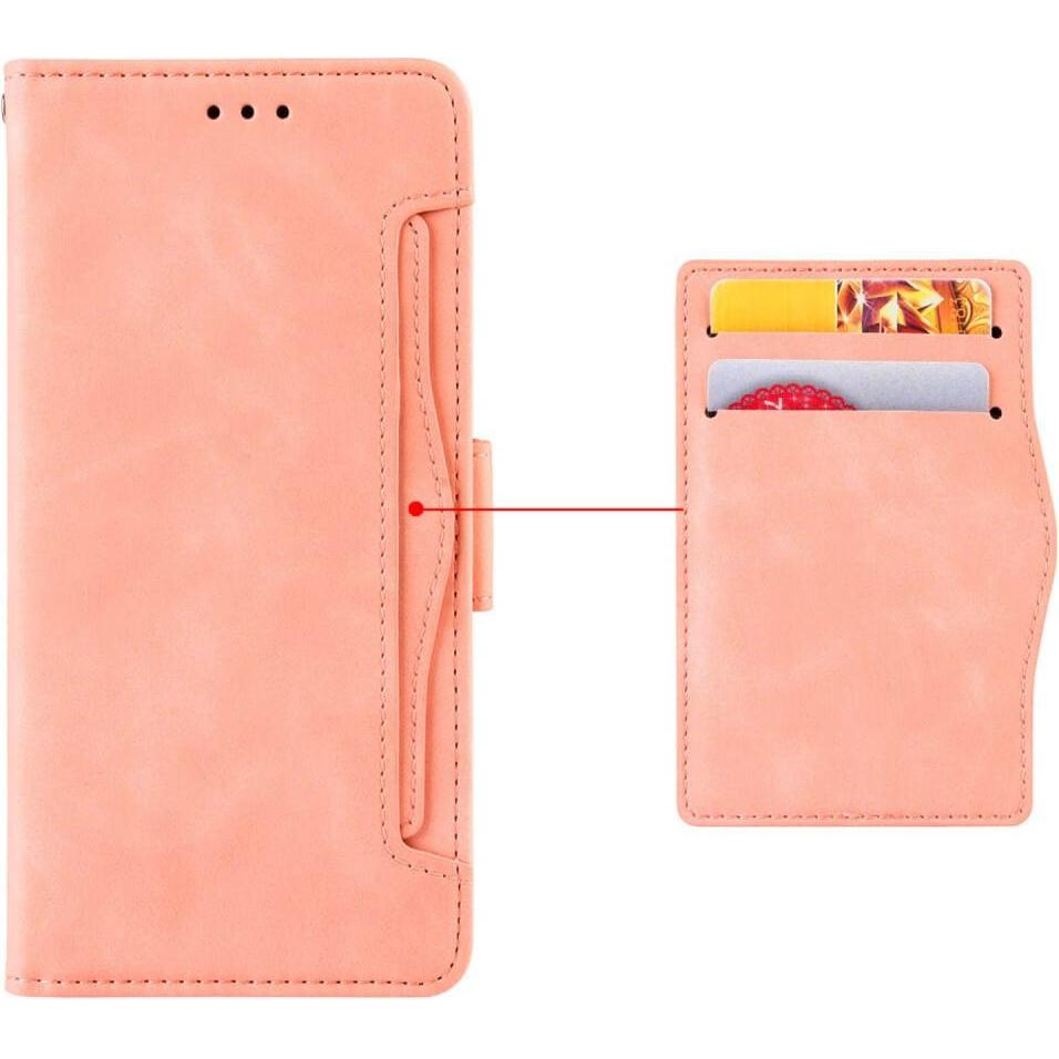 Thumbnail - Cover-Discount OnePlus 12R - Etui mit vielen Kartenfächer rosa (OnePlus 12R), Smartphone Hülle, Rosa
