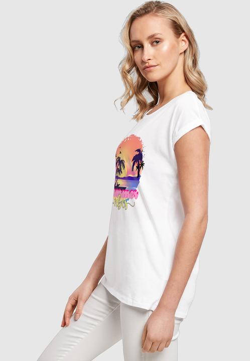 Produktbild Merchcode Ladies Summer Vibes Sunset Extended Shoulder Tee - 116527 (5XL)