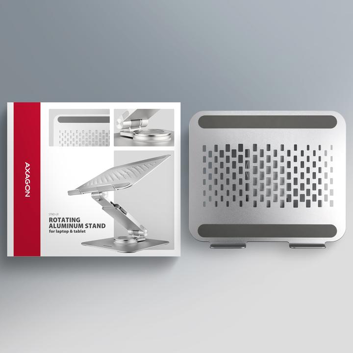 Actual product image Axagon STND-LR stand with 360° rotation for laptops and tablets