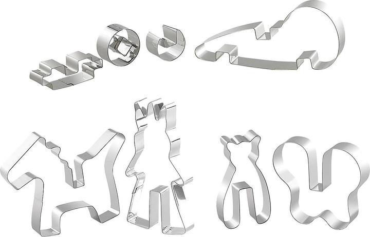 Image du produit Rosenstein & Söhne Set d'emporte-pièces pour biscuits 3D : Cavalier, Papillon, Voiture de course