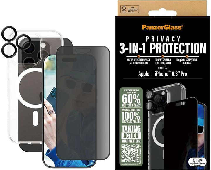 Produktbild PanzerGlass Privacy (1 Stück, Apple iPhone 16 Pro)