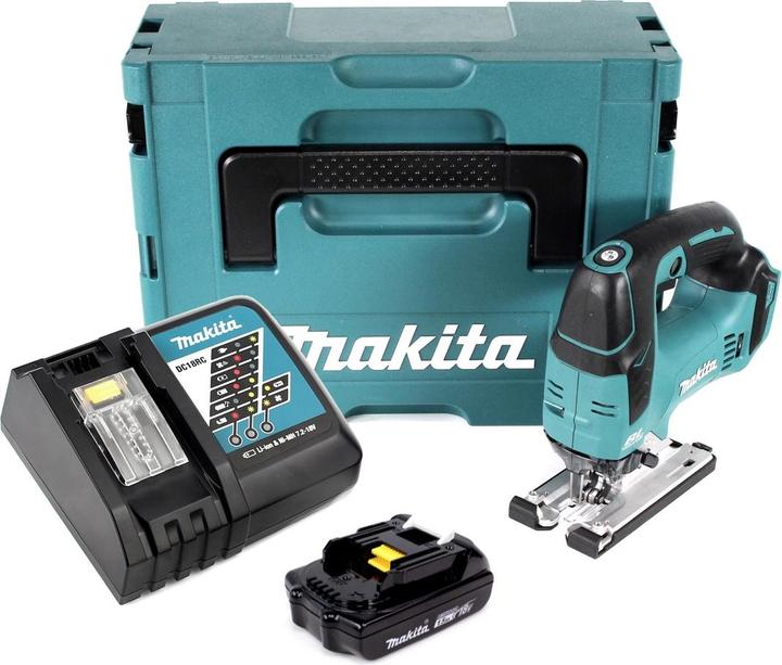 Actual product image Makita DJV 182 RY1J Cordless Jigsaw 18 V Brushless 26mm + 1x Battery BL 1815 N 1.5 Ah + 1x Charger +
