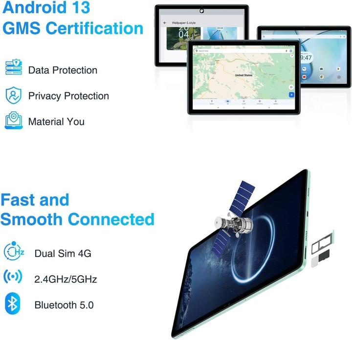 Actual product image Doogee T10S (Tablette 4G - 10.1", 128 Go, 6 Go RAM) Vert (4G, 10.10", 128 GB, Green)