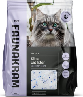 Produktbild Faunakram - 3,8l Silica cat litter with lavender scent (Nicht staubend)