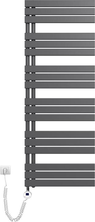 Emke Elektrischer Handtuchwärmer mit Heizstab und Timer, Anthrazit 1599x600mm 1000W (1000 W)