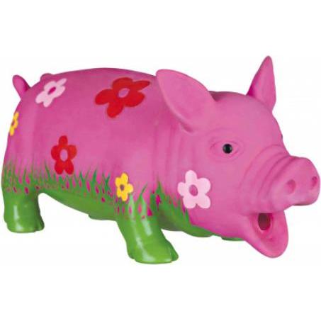 Trixie Schwein Latex 20cm mit Tierstimme (Schwimmspielzeug), Hundespielzeug