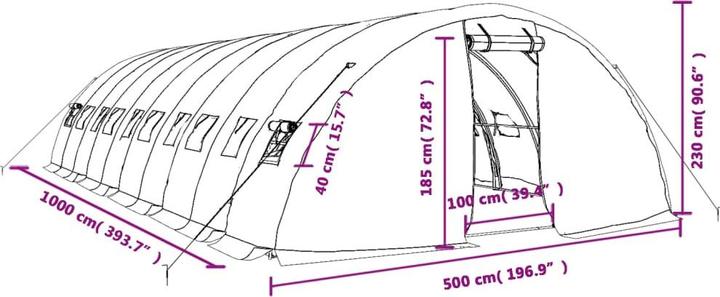 Produktbild vidaXL Gewächshaus