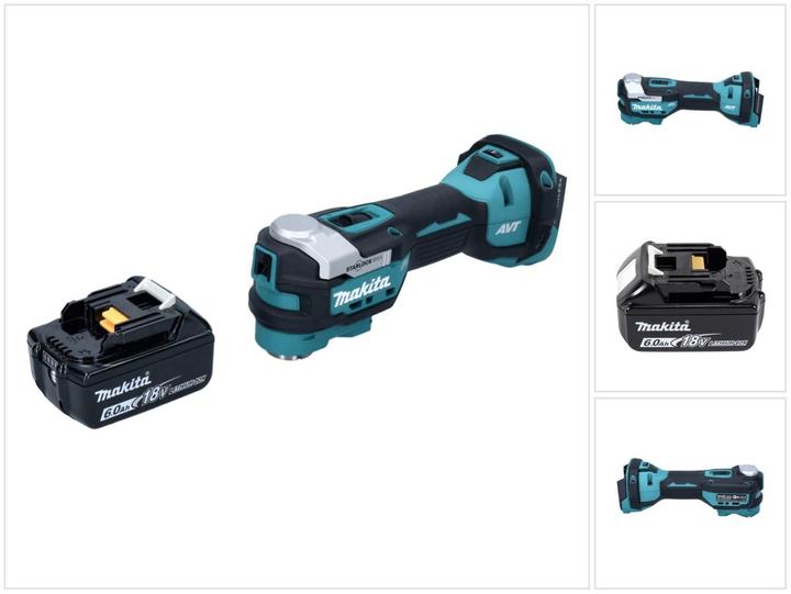 1x Makita DTM 52 cordless multifunction tool, 1x Makita BL 1860 B 18 V 6.0 Ah battery