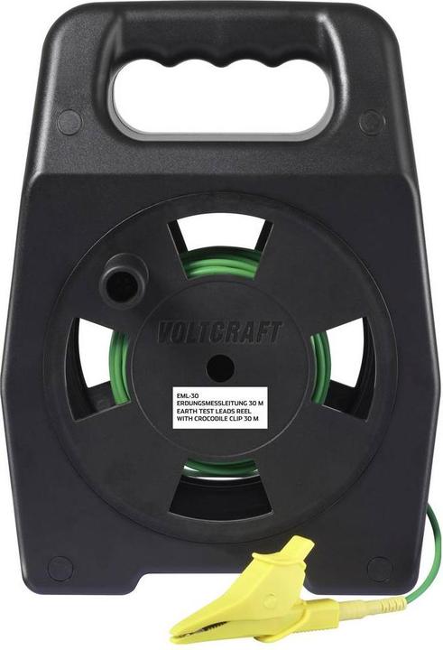 Voltcraft EML-30 Massekabel Stecker 4 mm Buchse 4 mm 30 m Green 1 St.