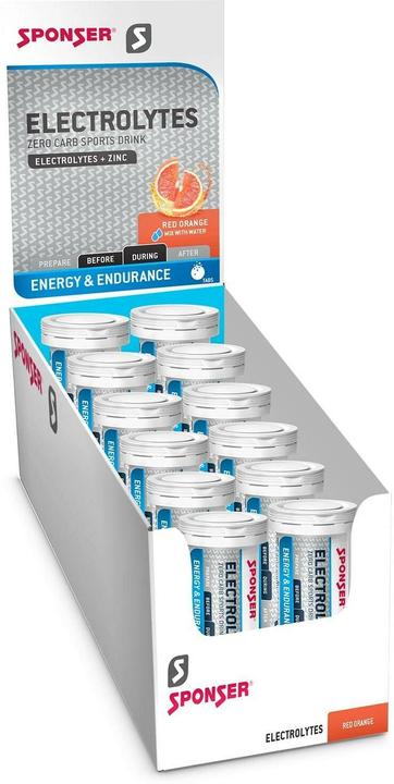 Image du produit Sponser Electrolytes (Rouge orangé, 12 x)