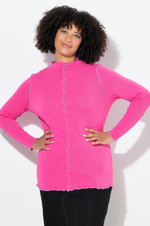 Immagine prodotto Angel of Style Maglia basic dal taglio aderente in maglia con cuciture colorate a onde (50)