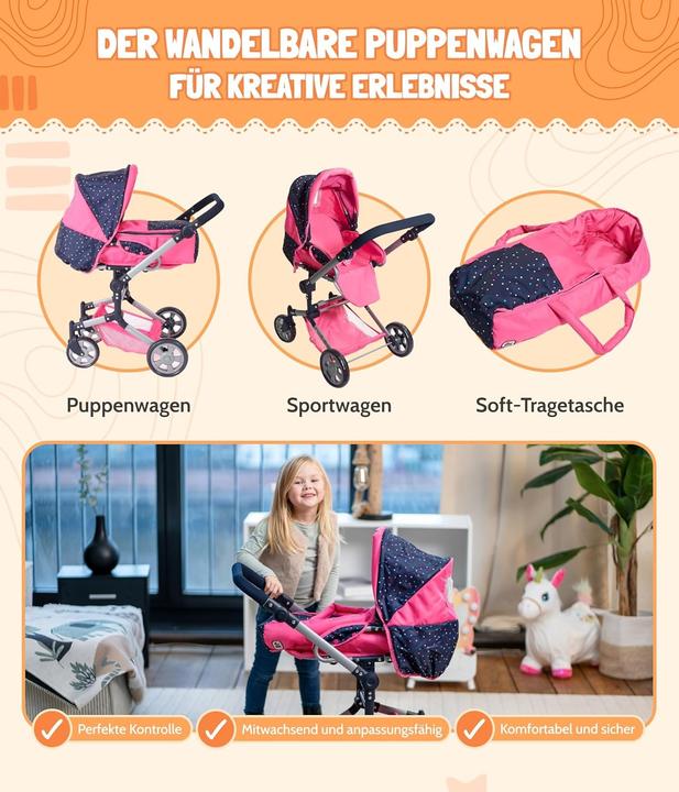 Actual product image Bayer Chic 2000 JARA" combination doll's pram