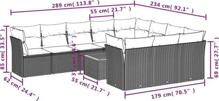Produktbild vidaXL Garten Sofagarnitur