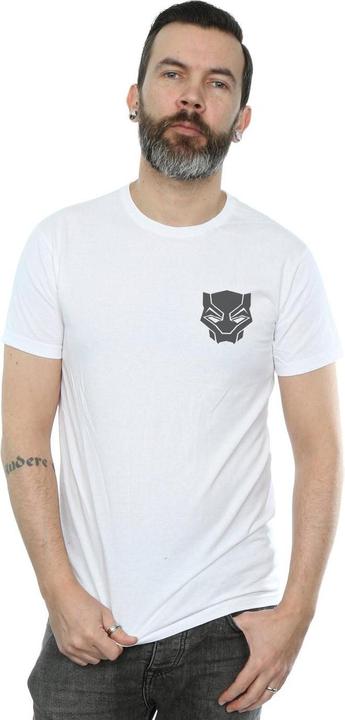 Produktbild Black Panther Schwarz auf Schwarz Brust Druck TShirt (XL)