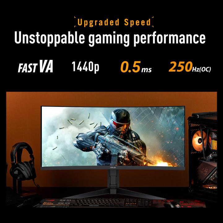 Actual product image ASUS TUF Gaming VG34WQML5A (3440 x 1440 pixels, 34")