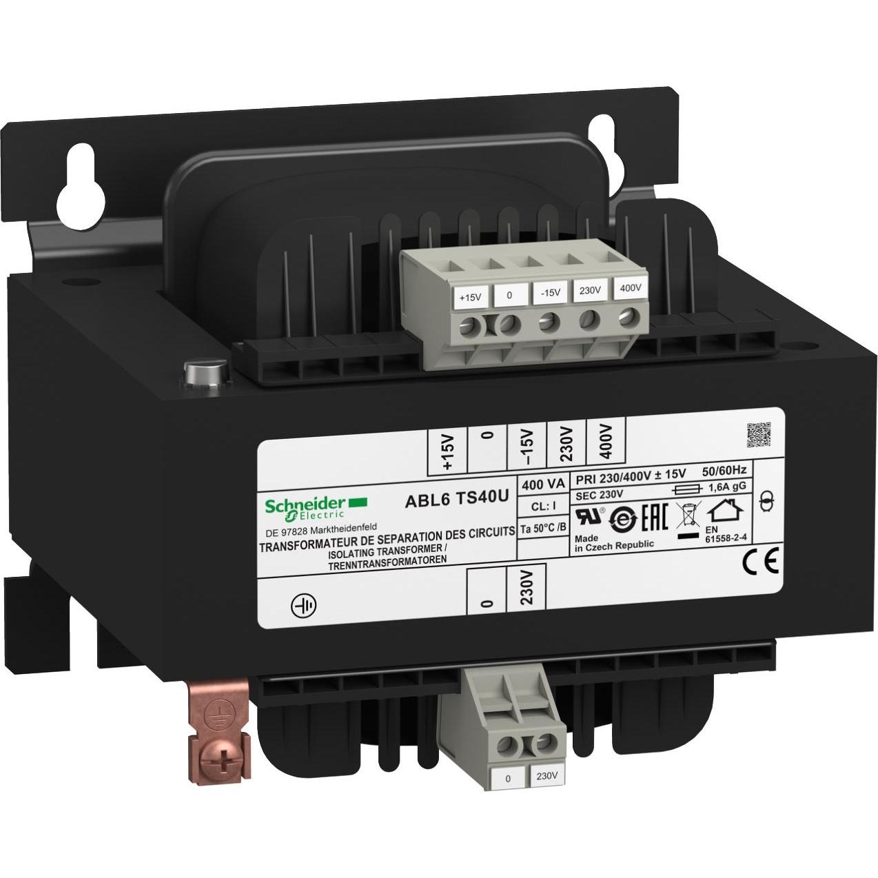 Schneider Electric Transformator ABL6TS40U 230V 400VA, Transformator