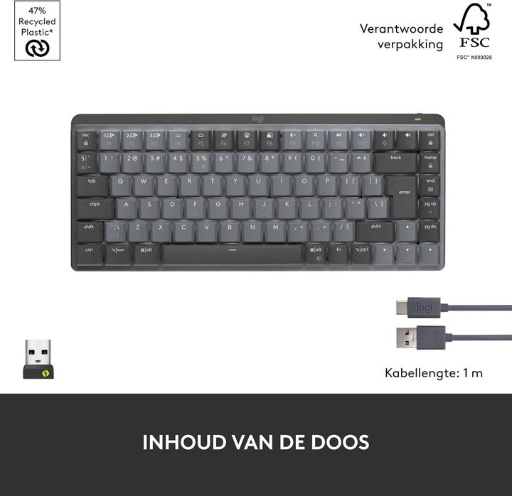 Actual product image Logitech MX Mechanical Mini (English-international, Wireless)