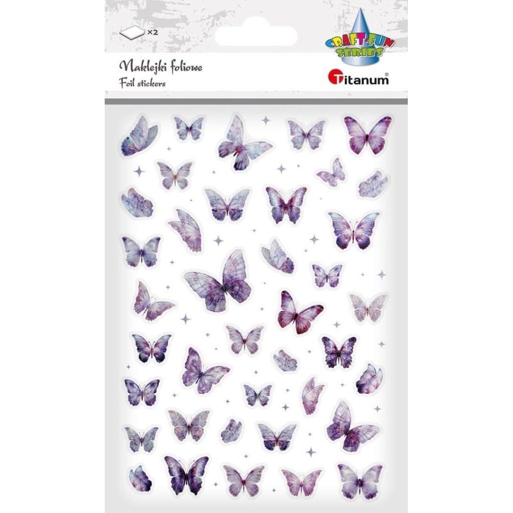 Herlitz, Sticker, Lila und holografische Schmetterlinge-Folienaufkleber
