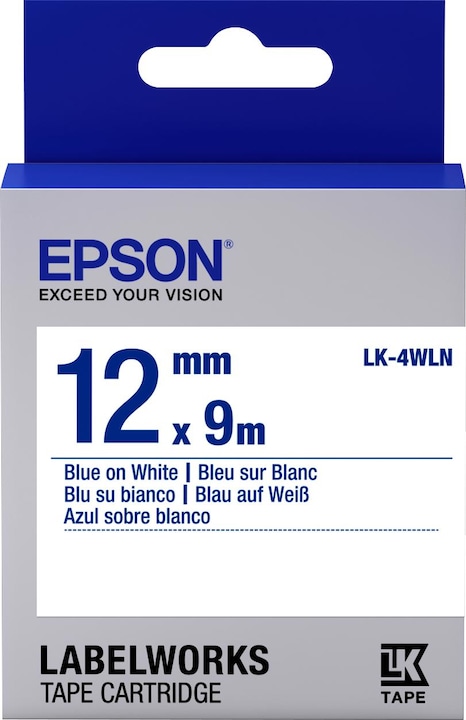 Epson Labelcassette Lk-4wln (1.20 cm, Blauw)