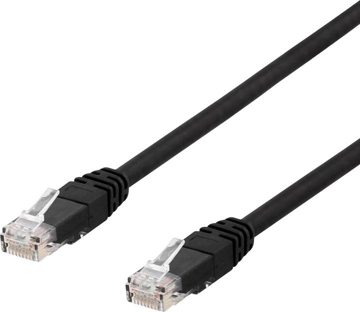 Produktbild Deltaco Patch cable U/UTP Cat6, 30m, UV resistant, 250MHz, Delta certified, LSZH, black (U/UTP, CAT6, 30 m)