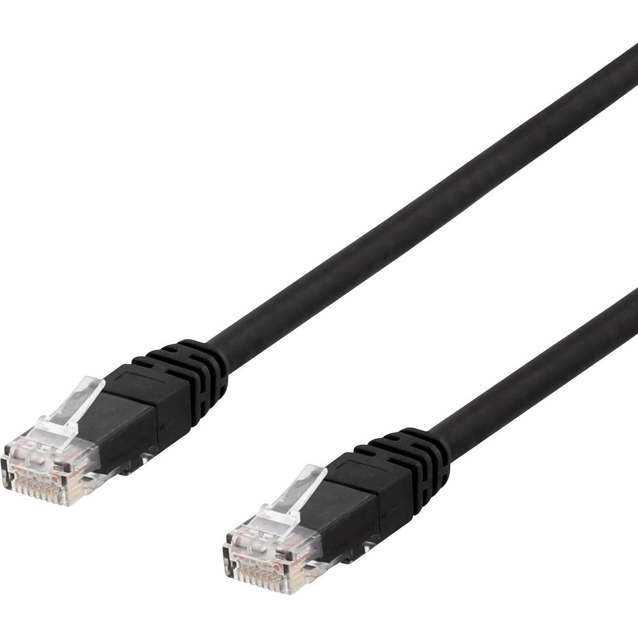 Deltaco patchkabel - 15 m - sort (U/UTP, CAT6, 15 m), Netzwerkkabel