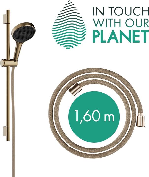 Actual product image hansgrohe Rainfinity shower set 130, EcoSmart, 3jet, S Puro shower rail 650mm, 28746