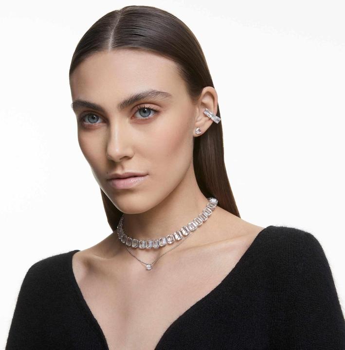 Actual product image Swarovski Millenia Cushion Cut Earclips White (Swarovski Metal)