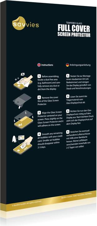 Produktbild Savvies Full-Screen Displayschutz Panzerglas Schutzglas (2 Stk., Samsung Galaxy S20 FE 5G)