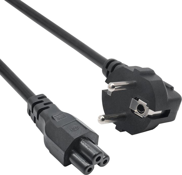 Actual product image Akyga Cable zasilający do notebooka AK-NB-08C koniczynka CU CEE 7/7 / IEC C5 1m (1 m)