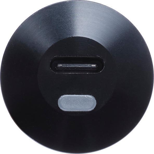 Actual product image Ochno Socket with RGB Button - USB-C outlet w. locking screw 1m cable in Black (1 m, USB 3.2 Gen 2)